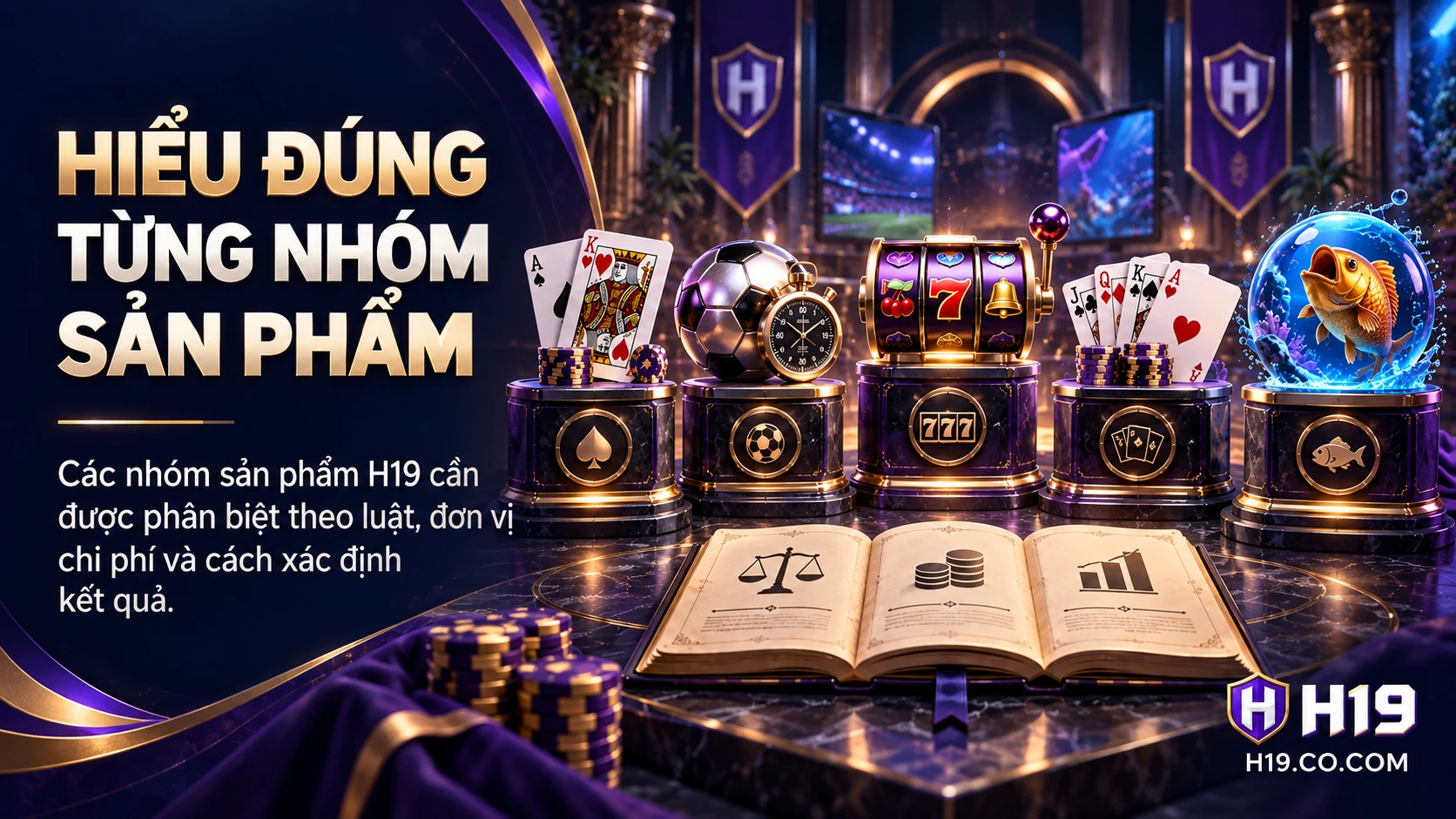 Minh họa các nhóm sản phẩm H19 cần được phân biệt theo luật, đơn vị chi phí và cách xác định kết quả