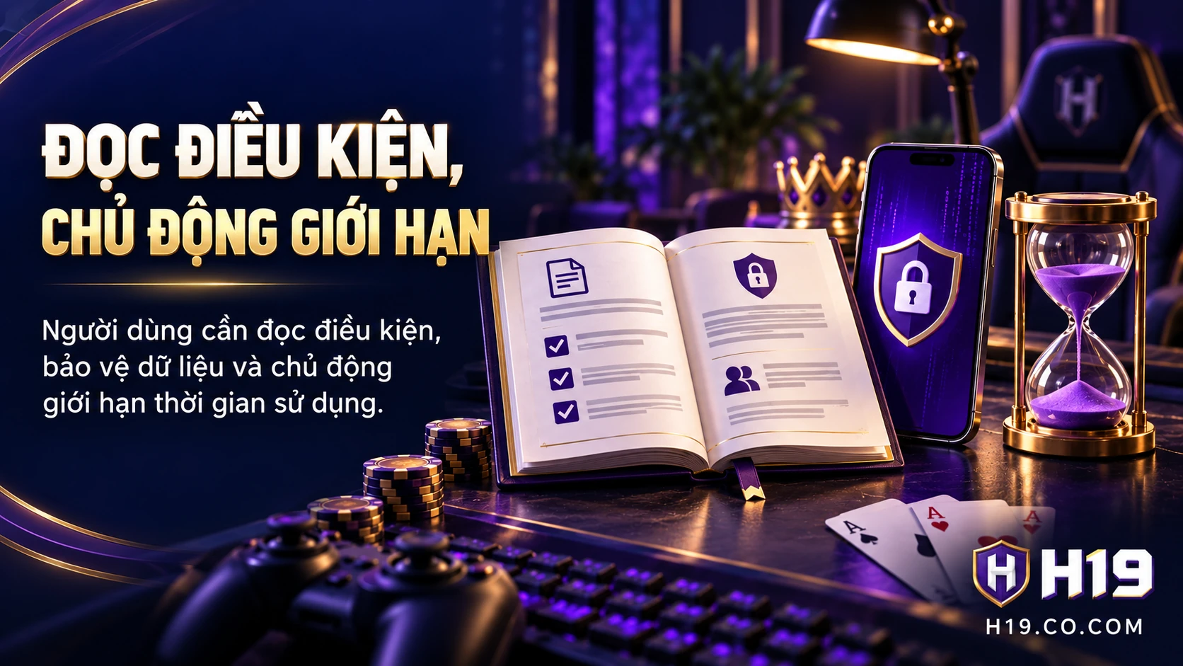 Minh họa người dùng cần đọc điều kiện, bảo vệ dữ liệu và chủ động giới hạn thời gian sử dụng